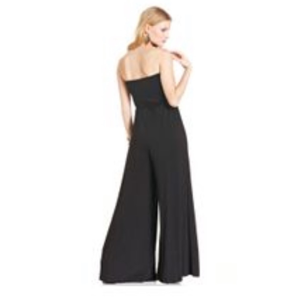 BLACK STRAPLESS WIDE LEG JUMPSUIT PLAYSUIT ROMPER ⭐️⭐️⭐️⭐️⭐️ - Picture 2 of 8